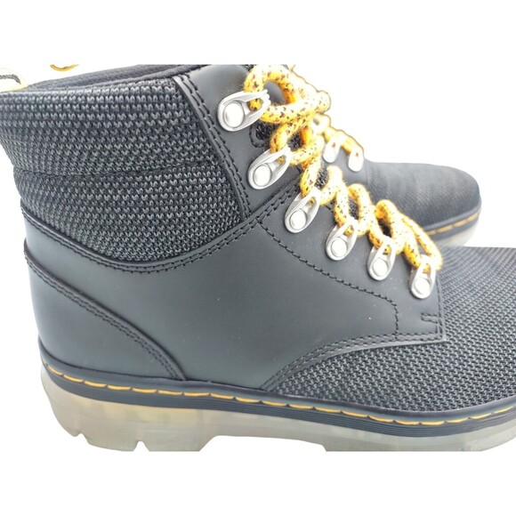 Dr. Martens Boots Color Black W/ Yellow Laces Clear Sole Size 9M Rare Sample - Picture 9 of 10
